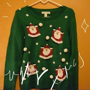 Funky Santa sweater // ugly Christmas sweater